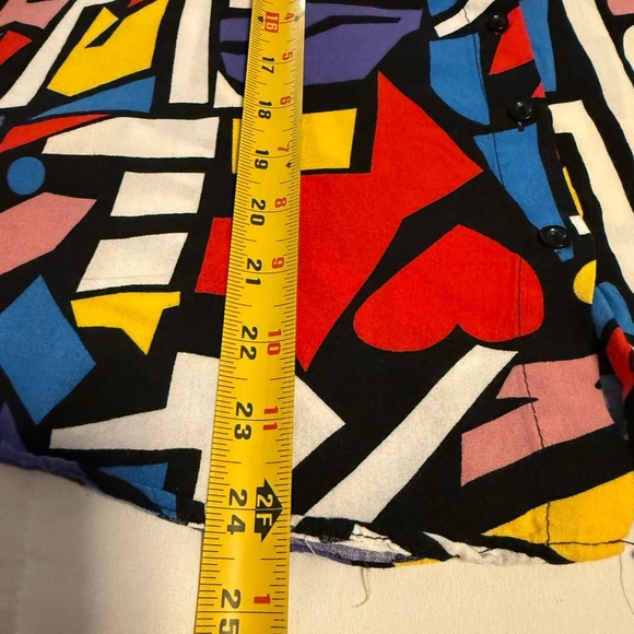 BIG DART Colorful Geometric Print Women's Top blouse - Picture 11 of 12